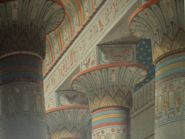 Eduard Gärtner: Der Ägyptische Hof, Aquarell 1850, Ausschnitt
