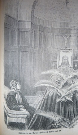 Der Sarg mit König FW IV. in der Sakristei der Friedenskirche (bis zum 15.10.1864!) Der Sarg mit König FW IV. in der Sakristei der Friedenskirche (bis zum 15.10.1864!)